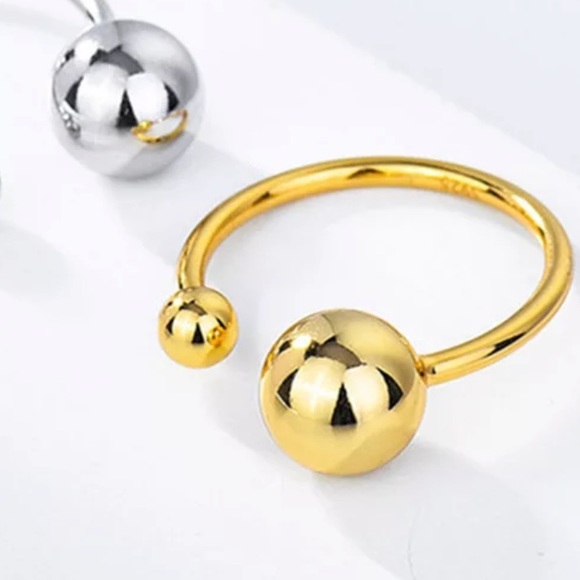 ✨Insta ring  ball gold plated ring open ring - Picture 2 of 4